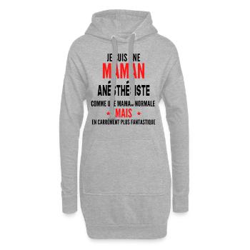 fantastique Maman et ANÉSTHÉSISTE cadeau pour mère - Sweat-shirt à capuche long Femme - gris chiné - Devant