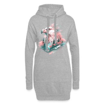 Eagle Head, Nature, Nature sauvage, Forêt, Arbres, Montagnes - Sweat-shirt à capuche long Femme - gris chiné - Devant