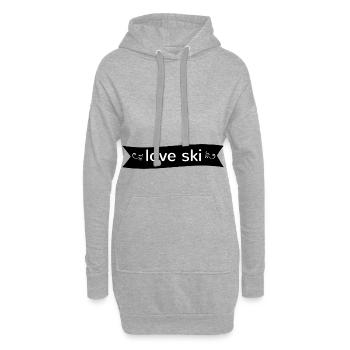 Ski fahren Skifahren - Hoodie-Kleid - Grau meliert - Vorne