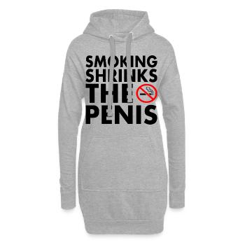Smoking shrinks the penis - Hoodie-Kleid - Grau meliert - Vorne
