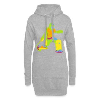 Goalkeeper colorful - Hoodie Dress - heather grey - Front