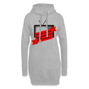Rundfunk Gebühren in Deutschland abschaffen - Hoodie-Kleid - Grau meliert - Vorne