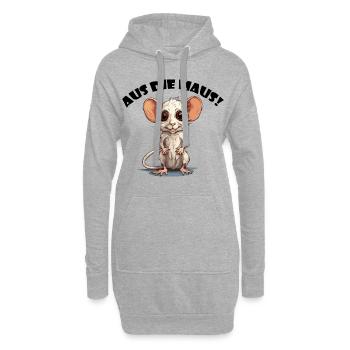 AUS DIE MAUS - Hoodie-Kleid - Grau meliert - Vorne