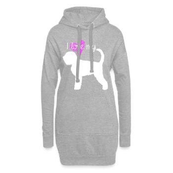 loveblackrussian - Hoodie-Kleid - Grau meliert - Vorne
