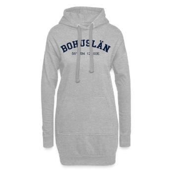 Bohuslän Suède Coordonnées GPS Carte Randonnée - Sweat-shirt à capuche long Femme - gris chiné - Devant