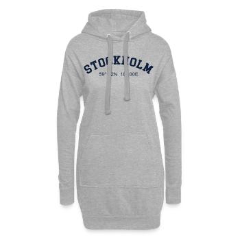 Stockholm Suède Coordonnées GPS Carte Randonnée - Sweat-shirt à capuche long Femme - gris chiné - Devant