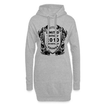 2010 - Hoodie-Kleid - Grau meliert - Vorne
