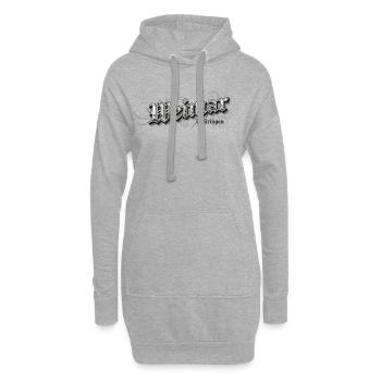 Weimar Thuringe Vintage Look - Sweat-shirt à capuche long Femme - gris chiné - Devant