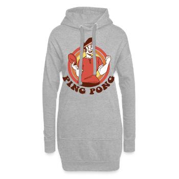 Tennis de Table Pingpong Outfit Joueur de tennis de table - Sweat-shirt à capuche long Femme - gris chiné - Devant