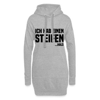 Ich hab einen steifen hals black - Hoodie-Kleid - Grau meliert - Vorne