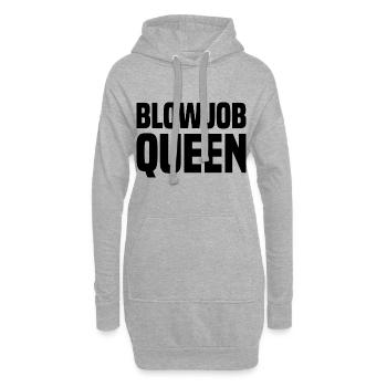 Blowjob queen black - Hoodie-Kleid - Grau meliert - Vorne