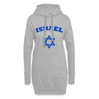 Israël - Sweat-shirt à capuche long Femme - gris chiné - Devant