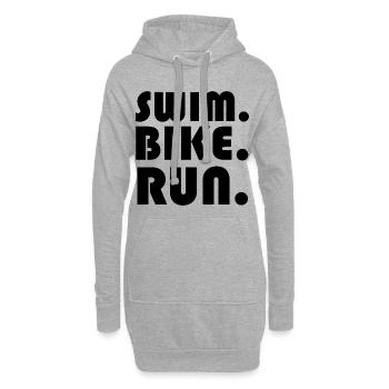 Icône de triathlon Logo Icône Groupe Graphique de l’équipe - Sweat-shirt à capuche long Femme - gris chiné - Devant