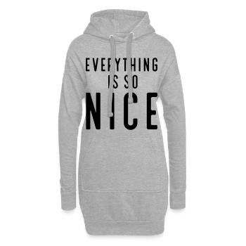 Drôles de dictons - Sweat-shirt à capuche long Femme - gris chiné - Devant