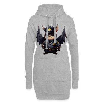 Chauve-souris de la police - Sweat-shirt à capuche long Femme - gris chiné - Devant