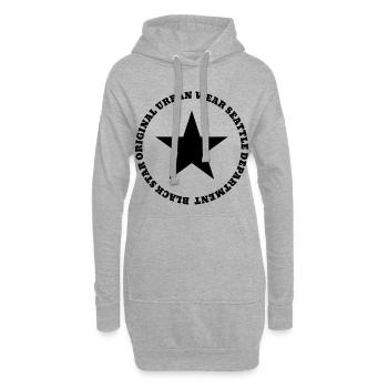 black star original seattle - Hoodie Dress - heather grey - Front