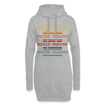 Continuer l’aviron - Sweat-shirt à capuche long Femme - gris chiné - Devant