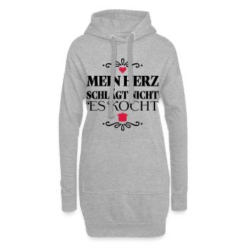 Lustige Sprüche für Köche - Hoodie-Kleid - Grau meliert - Vorne