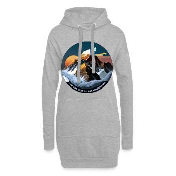 Aus Liebe zu den Bergen - Hoodie-Kleid - Grau meliert - Vorne