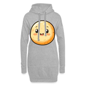 Happy Potato Cartoon - Design adorable et amusant - Sweat-shirt à capuche long Femme - gris chiné - Devant