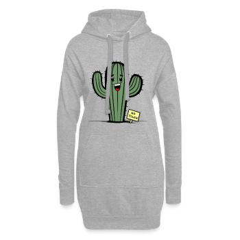 Je ne peux pas y toucher - Sweat-shirt à capuche long Femme - gris chiné - Devant