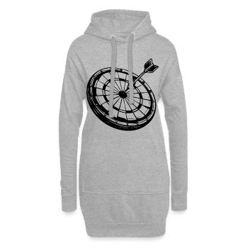 Croquis de fléchettes - Sweat-shirt à capuche long Femme - gris chiné - Devant