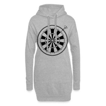 Dart Zeichnung - Hoodie-Kleid - Grau meliert - Vorne