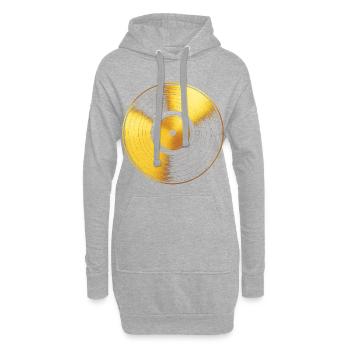 Collectionneur Vinyle Disque Or Vinyle - Sweat-shirt à capuche long Femme - gris chiné - Devant
