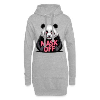 Masque sans panda - Sweat-shirt à capuche long Femme - gris chiné - Devant