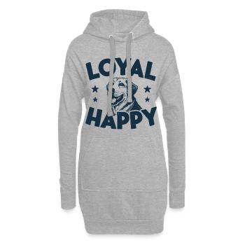 Toutou Loyal et Joyeux - Sweat-shirt à capuche long Femme - gris chiné - Devant
