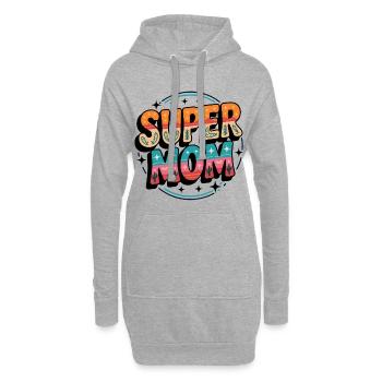 Supermom Super Mama - Hoodie-Kleid - Grau meliert - Vorne