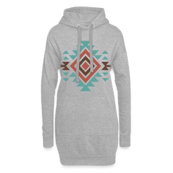 Désert du Sud-Ouest - Sweat-shirt à capuche long Femme - gris chiné - Devant