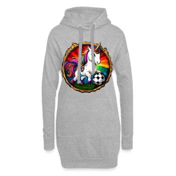 Unicorns Football - Sweat-shirt à capuche long Femme - gris chiné - Devant