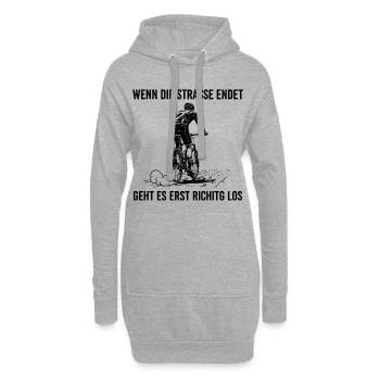Vélo de route Vélo Vélo Sport Vélo VTT - Sweat-shirt à capuche long Femme - gris chiné - Devant