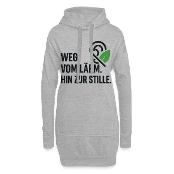 Ruheweg: Von Lärm Zur Stille - Hoodie-Kleid - Grau meliert - Vorne