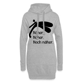 Spekulum Frauenarztbesuch - Hoodie-Kleid - Grau meliert - Vorne