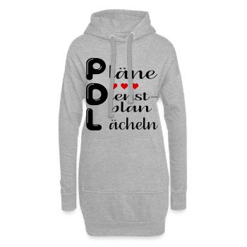 Pflegedienstleitung Pläne - Hoodie-Kleid - Grau meliert - Vorne