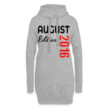 10e anniversaire août 2016 - Sweat-shirt à capuche long Femme - gris chiné - Devant