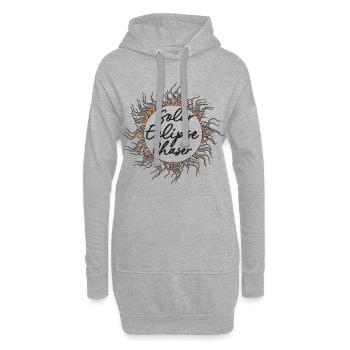 Solar eclipse chaser - Hoodie-Kleid - Grau meliert - Vorne