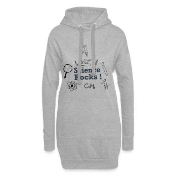 Science Rocks Wissenschaft - Hoodie-Kleid - Grau meliert - Vorne