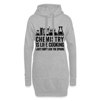 Chemistry Chimie Piston Uni Cadeau - Sweat-shirt à capuche long Femme - gris chiné - Devant