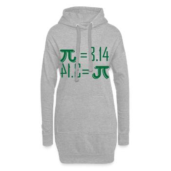 Pi 3,14 Pi Day cadeau - Sweat-shirt à capuche long Femme - gris chiné - Devant