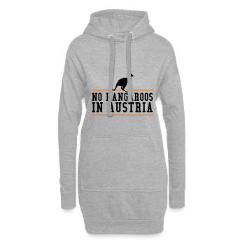 Kangourou Silhouette Autriche Autriche cadeau - Sweat-shirt à capuche long Femme - gris chiné - Devant
