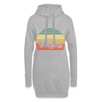 Classic Vintage Car V8 Muscle Car Geschenk - Hoodie-Kleid - Grau meliert - Vorne