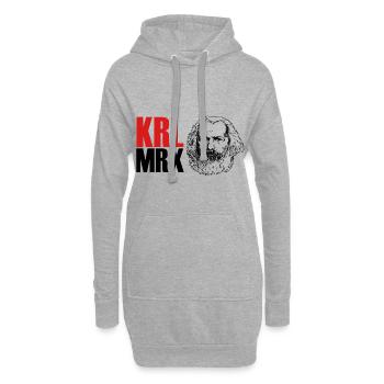 Karl Marx KRL MRX Geschenk - Hoodie-Kleid - Grau meliert - Vorne