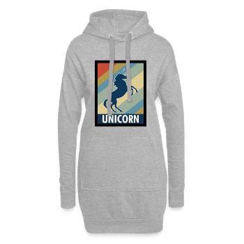 Mythisch Einhorn Unicorn Geschenk - Hoodie-Kleid - Grau meliert - Vorne