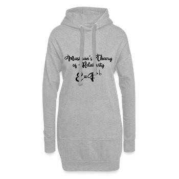 Musik Music Formel Physik Formel Geschenk - Hoodie-Kleid - Grau meliert - Vorne