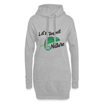Protection de l'environnement amoureux de la nature disent cadeau - Sweat-shirt à capuche long Femme - gris chiné - Devant