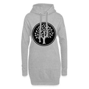 Baum Symbol Mutter Erde Geschenk - Hoodie-Kleid - Grau meliert - Vorne