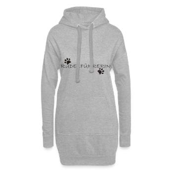 Rudelfuehrerin Hunde Spruch Hundehalter Geschenk - Hoodie-Kleid - Grau meliert - Vorne